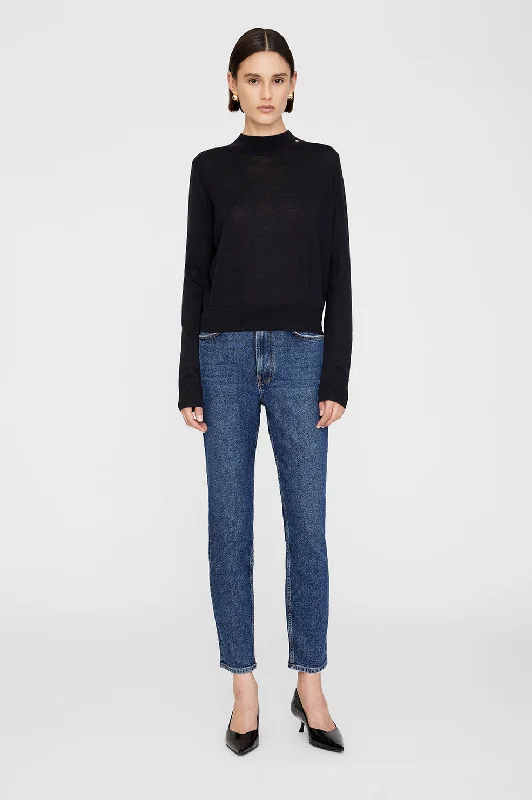 Monique Long Sleeve Sweater - Black