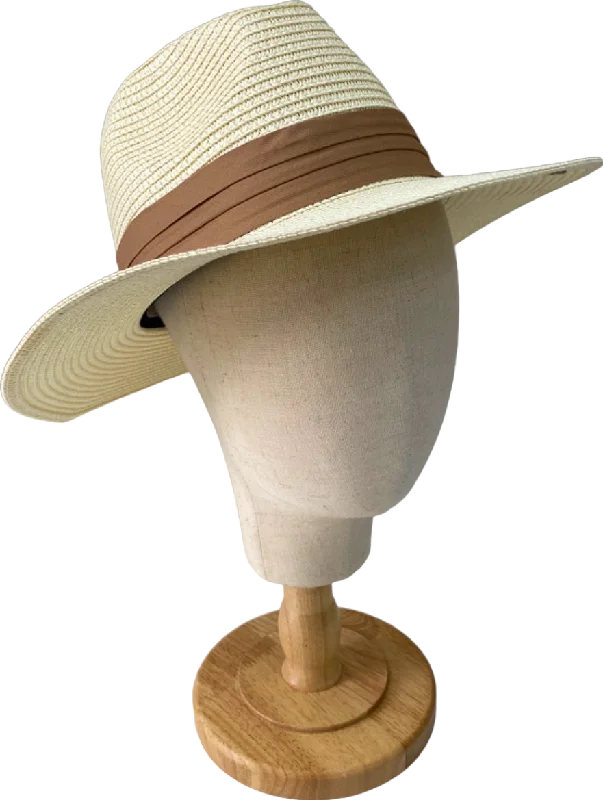 HA Designs Ivory 'MRS' Personalised Straw Sun Hat One Size